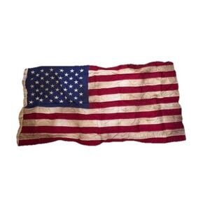Vintage Valley Forge 50-Star 3'x 5' United States Flag Sewn Stripes‎ Embroidered